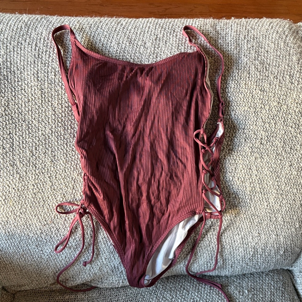 Victoria's Secret Burgundy One Piece Swimsuit